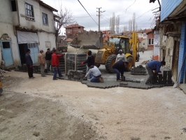 Gazi Caddesi Parke Taşı Döşendi